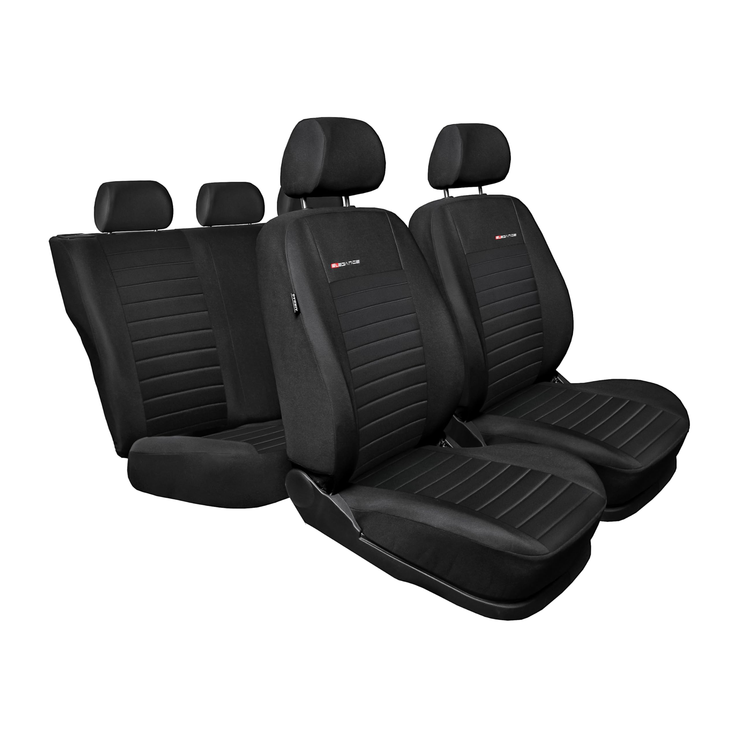 MOTOS Coprisedili Copri Sedile Auto per Fiat Qubo 2008-2024 con Sistema Airbag Attivo, Materiale a Tre Strati, Look Elegante, Personalizzazione Perfetta, Applicazione Versatile per Automobilisti e Con