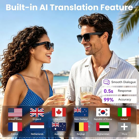 Hwagol 1 pcs 1 Count AI Smart Glasses 1 Pack
