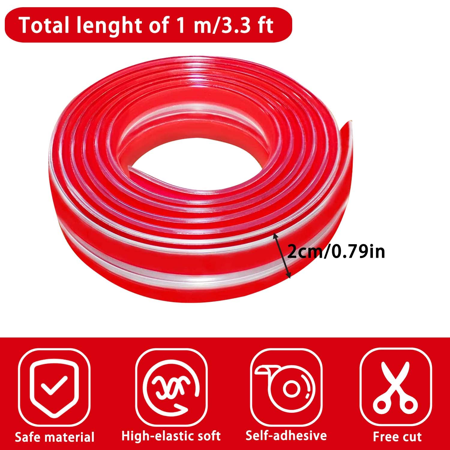 Nastro Protettivo Trasparente Per Mobili - 3m Antiurto Per Bambini, Adesivo Forte Senza Tracce - Foto 10