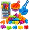 Juguetes de conteo y clasificación RAEQKS con tazones, actividades de aprendizaje preescolar, juego educativo sensorial Montessori STEM, regalos para niños y niñas 1