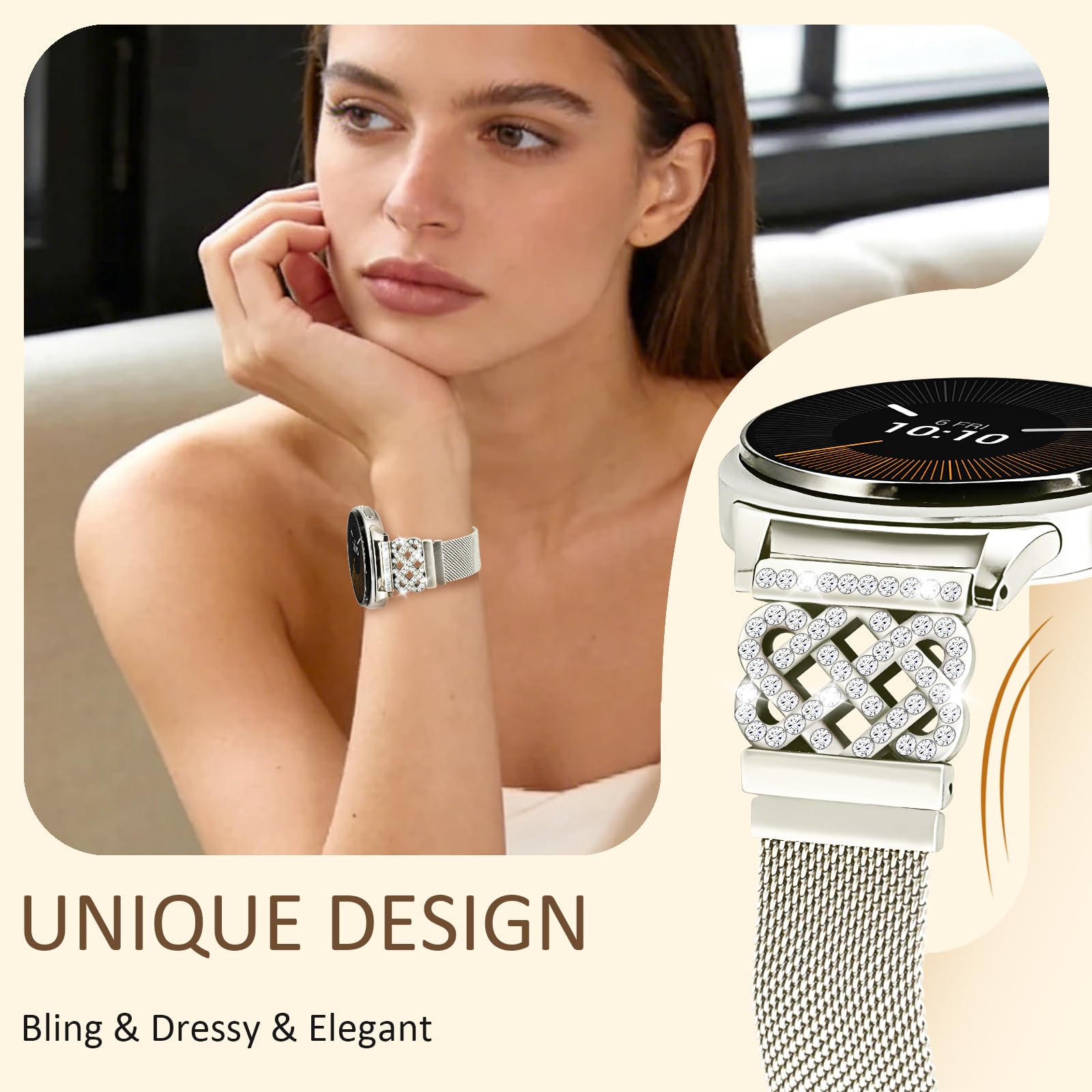 Bling Mesh Loop Smartwatch-Armband