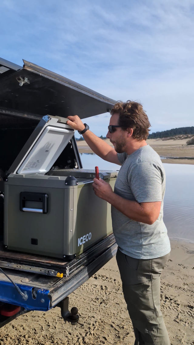 Image of ICECO VL75 ProD 12V Refrigerator, Portable Freezer Fridge with AC /DC, 75L Dual Zone Car Fridge Powered by SECOP, 0℉ to 50℉, Electric Cooler for Car, Camping and Home Use [Olive Green Special Edition]