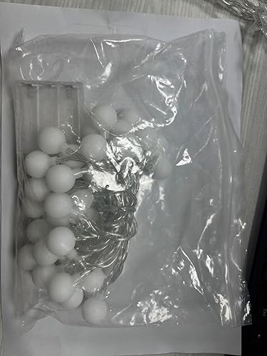 Miniatura 10 de echosari Guirnalda de luces a pilas, 16.5 pies, 50 luces LED de globo de campamento con temporizador remoto, 8 modos, bola esmerilada, luz de hadas