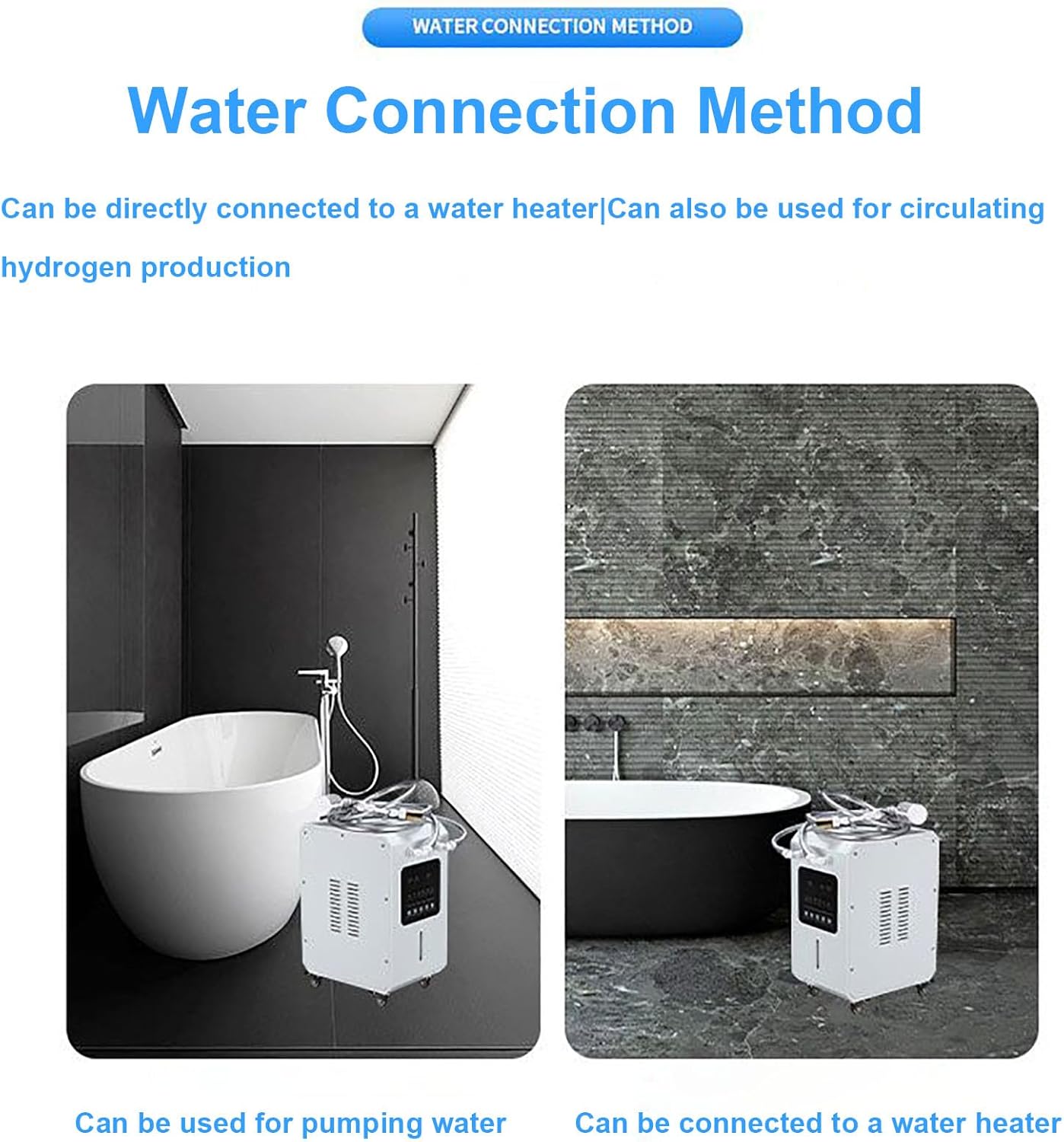 Hydrogen Bubble Bath Machine, 99.99% High Purity H2 Water Bath Machine, Molecular Hydrogen SPA Generator, PEM Electrolysis Technology