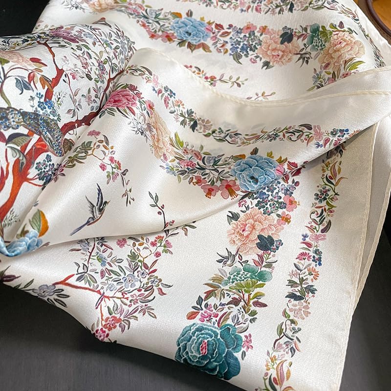 Mulberry Silk Scarfs Neck Scarf 21" Small Square Scarfs hair scarf bandana Neckerchief Headscarf for Women - Image 3