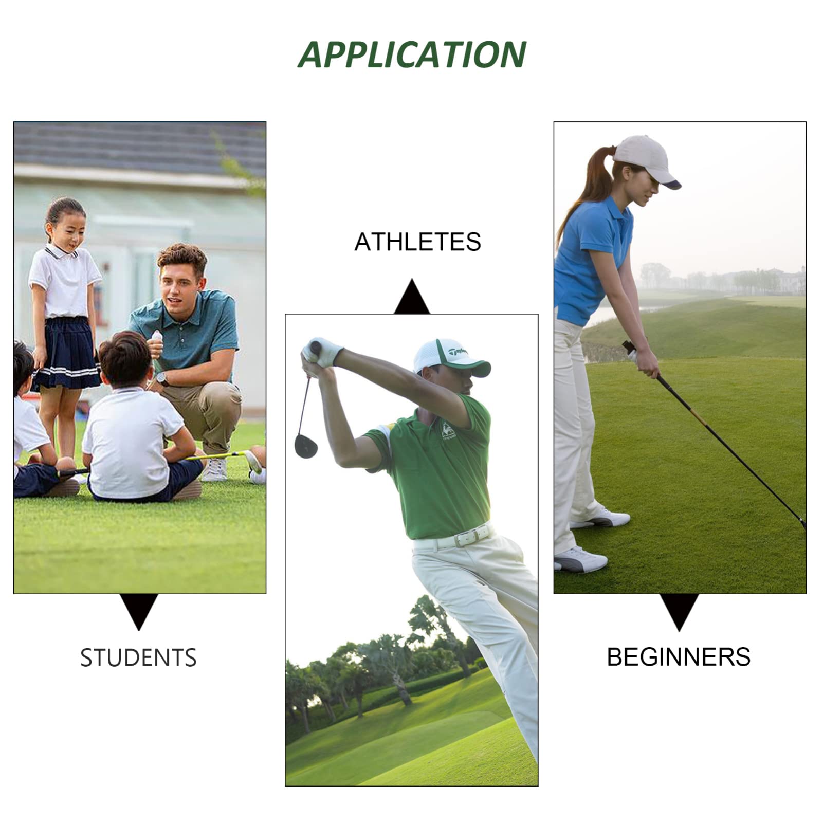 GANAZONO Indoor Golfing Practice Mat Durable Golf Swing Training Aid with Realistic Grass Simulation Portable Golf Hitting Pad for Home Use for Beginners and Enthusiasts