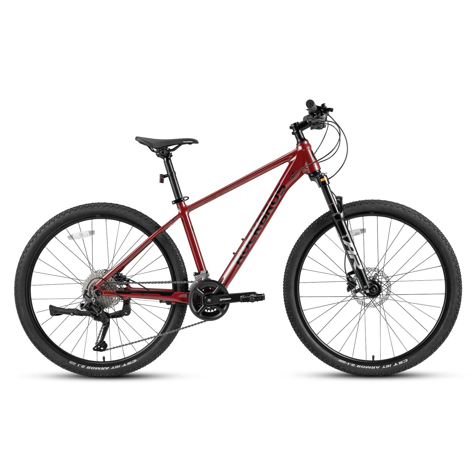 ROCKBROS MT·300 Bicicleta de Montaña 27.5" Aluminio, Suspensión Ajustable con Cambio Shimano Cues U3020 18 Velocidades, Cuadro 16/18/21 Pulgadas para Hombre y Mujer