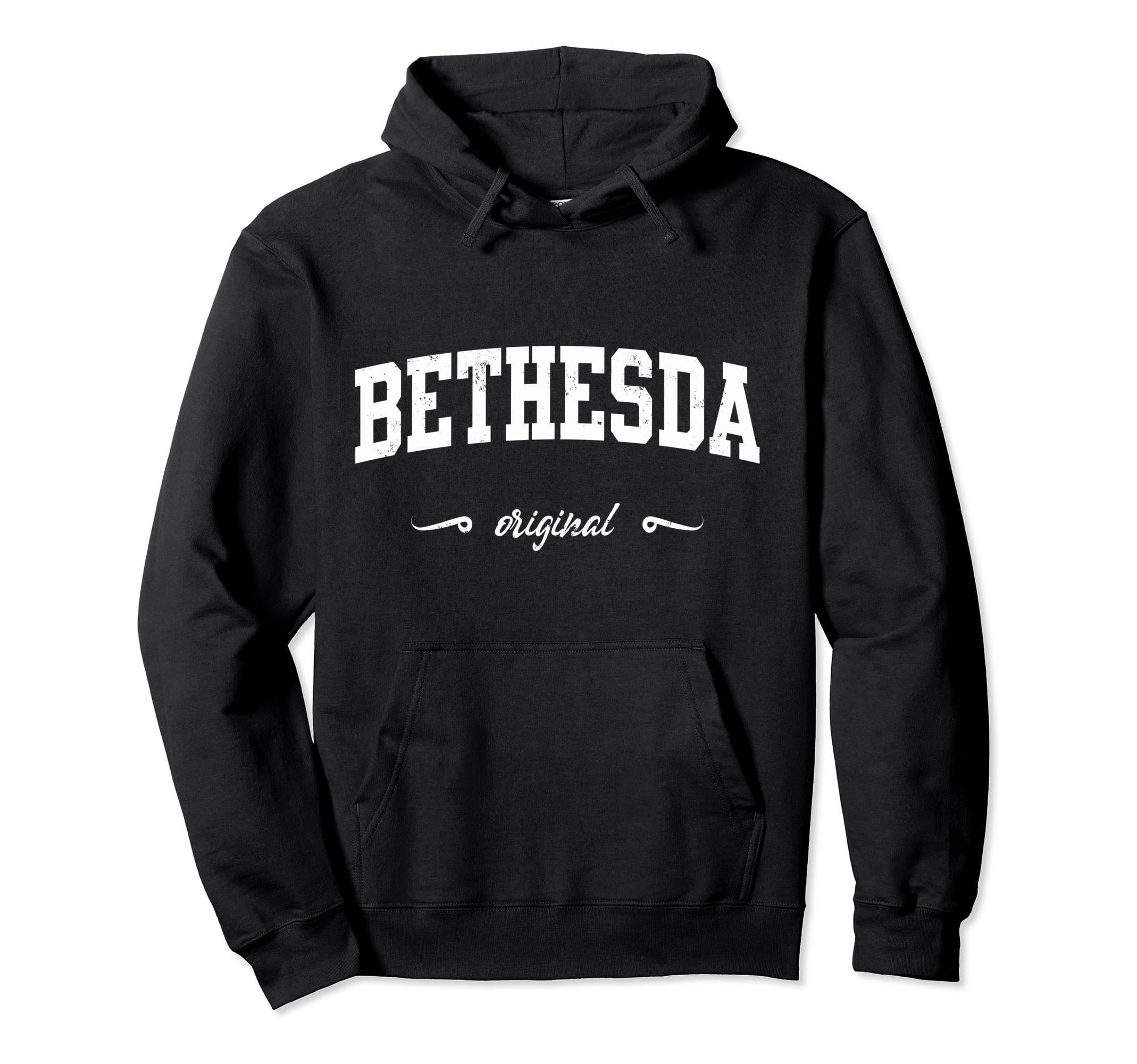 Retro Bethesda Maryland Vacation DesignsBethesda Maryland College Design Pullover Hoodie