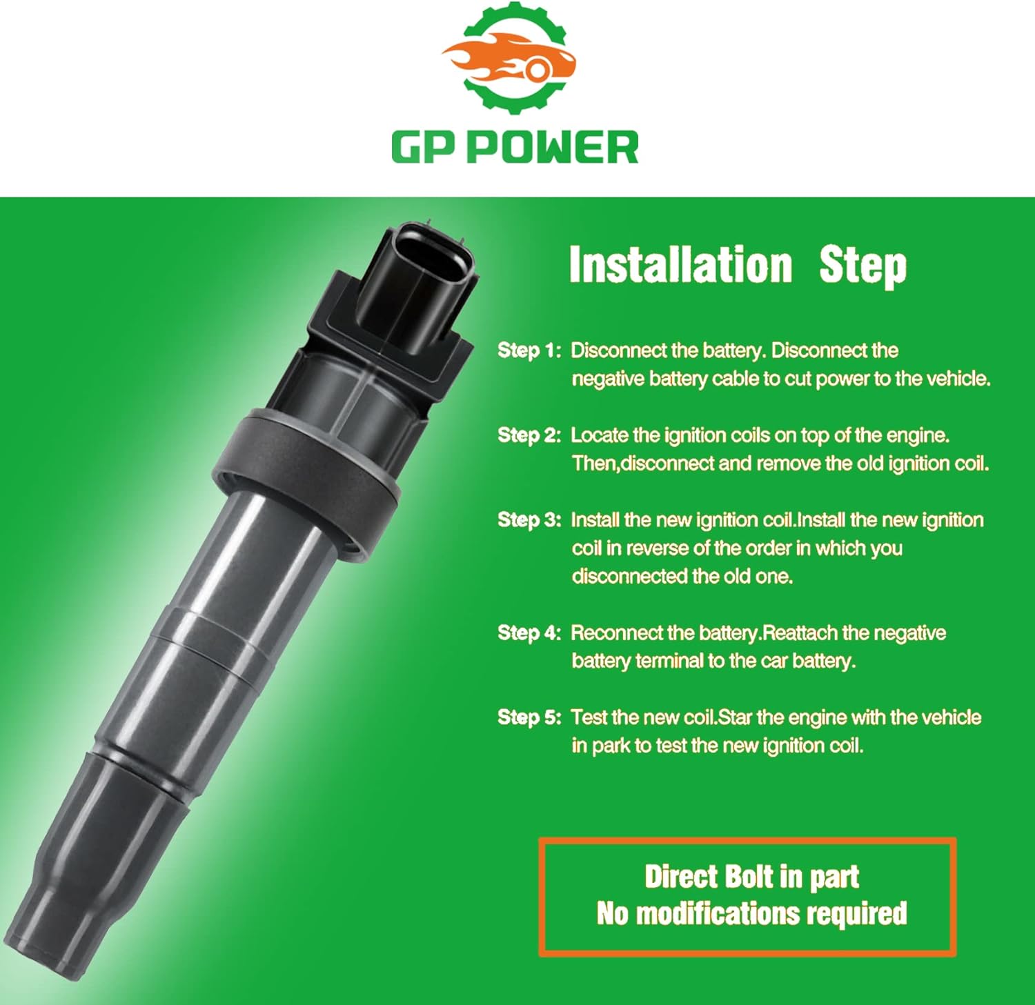 IGNITION COIL UF611 UF647 27300-3F100 SET OF 4 COMPATIBLE WITH HYUNDAI TUCSON GENESIS SANTAFE SONATA EQUUS GENESIS KIA FORTE OPTIMA RONDO SORENTO SPORTAGE BORREGO 2.0 2.4 L4 4.6 5.0 V8