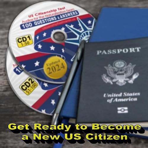 Miniatura 6 de US Citizenship Test Study Guide 20 Audio -2 Discs- Official 100 Uscis - 100 Questions and Answers Usa Naturalization Civic Question