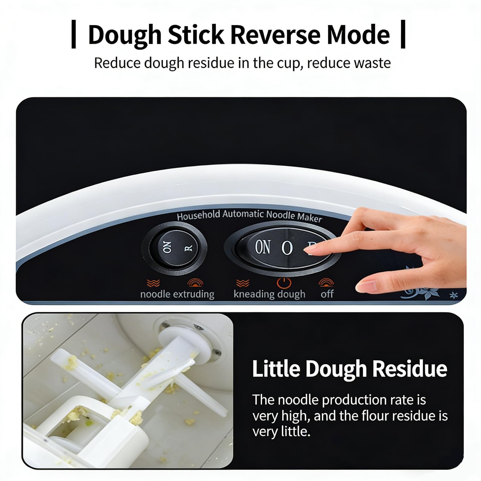 Máquina para hacer pasta con 9 moldes, máquina para amasar/hacer fideos