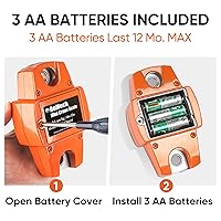 Vista 28 de RoMech Báscula digital para colgar de 1100 libras con funda de aluminio fundido, mini balanza de mano de 1,102.3 lbs con ganchos para caza en granja