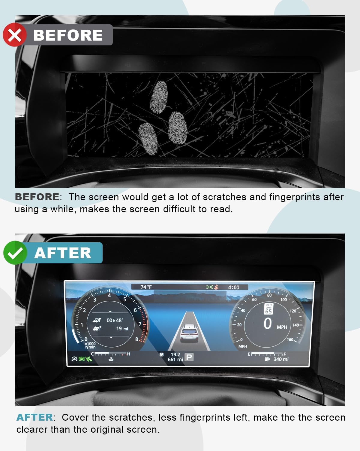 CDEFG 2Pcs for 2026 Subaru Outback Screen Protector Tempered Glass, for 2026 Subaru Outback (Premium/Limited/Touring/Limited XT/Touring XT/Wilderness) Accessories Screen Cover (12.1" & 12.3")