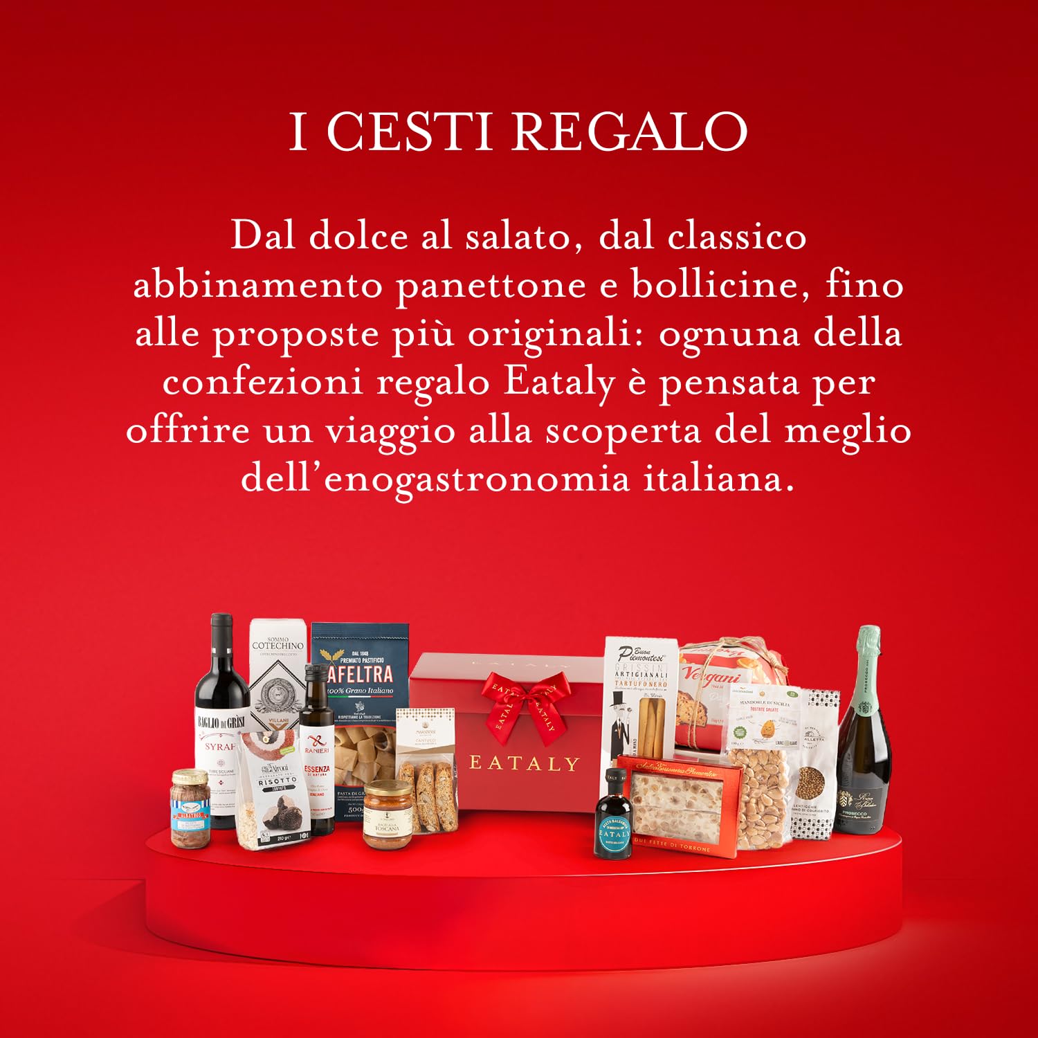 EATALY – Una Cena tra Amici – Cesto Gastronomico con Specialità Italiane – Box Dolce e Salato con 15 Prodotti – Confezione Elegante – Perfetto per Regali e Occasioni Speciali