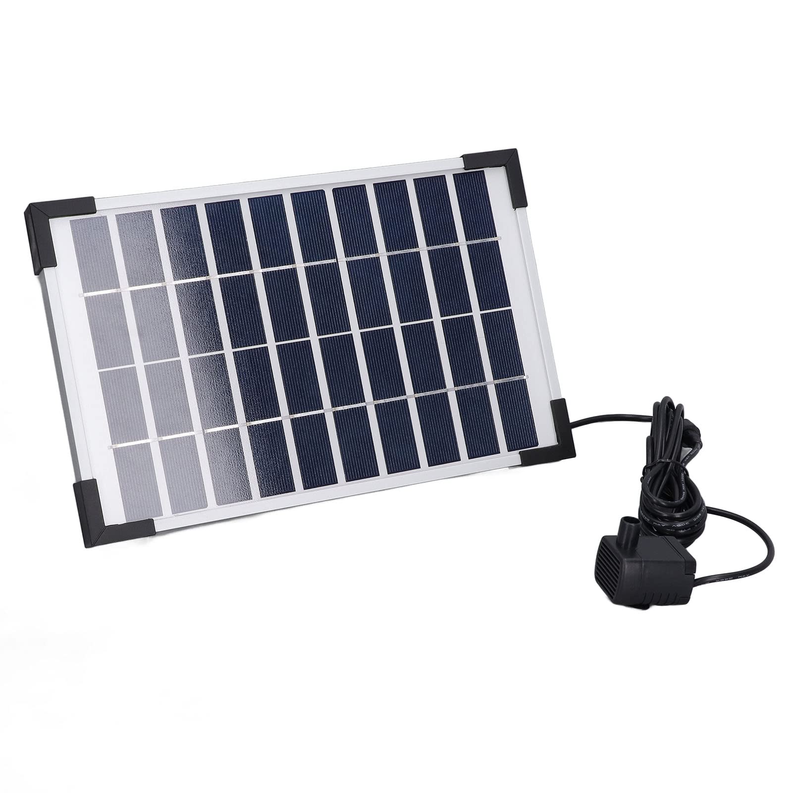 Kit Fontana Solare 10V 5W Pompa Acqua Galleggiante con Ugelli per Giardini e Piscine 27,5x17,5 Cm