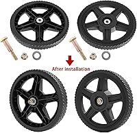 Vista 4 de Parts Camp Kits de Ruedas para Cortacésped de Empuje Ruedas de 10 pulgadas para Cortacésped Ruedas para Carrito de 10 pulgadas (Juego de 2)