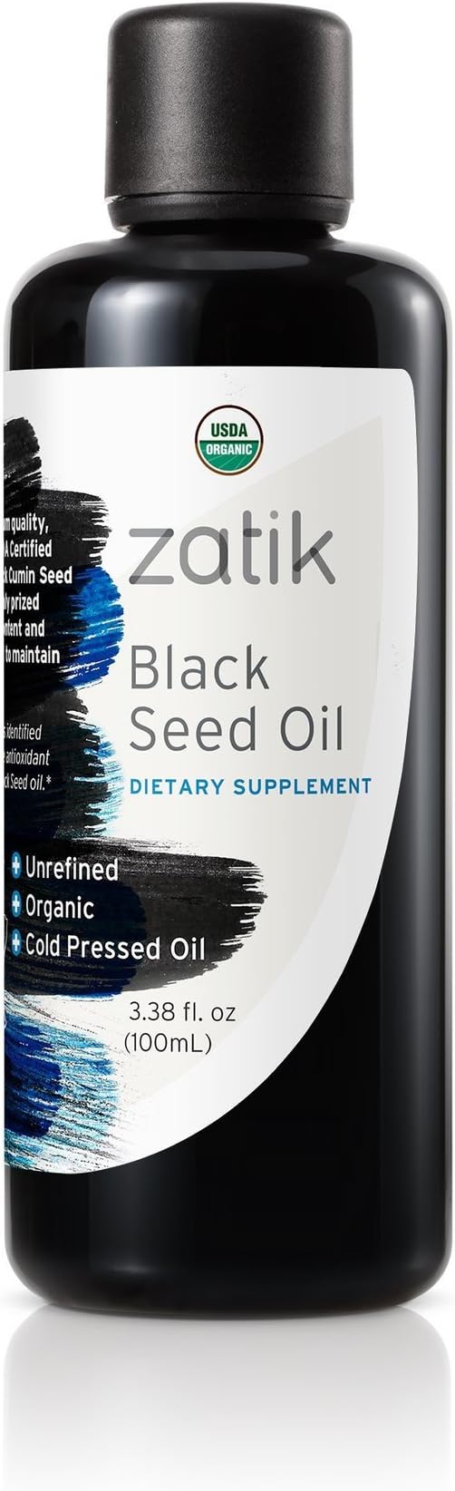Zatik Naturals - Black Seed Oil, Unrefined Organic Cold Pressed Oil, Higher EFAs, Serving Natural Immune Booster and All-Natural Defense Mechanism. 3.38 fl oz