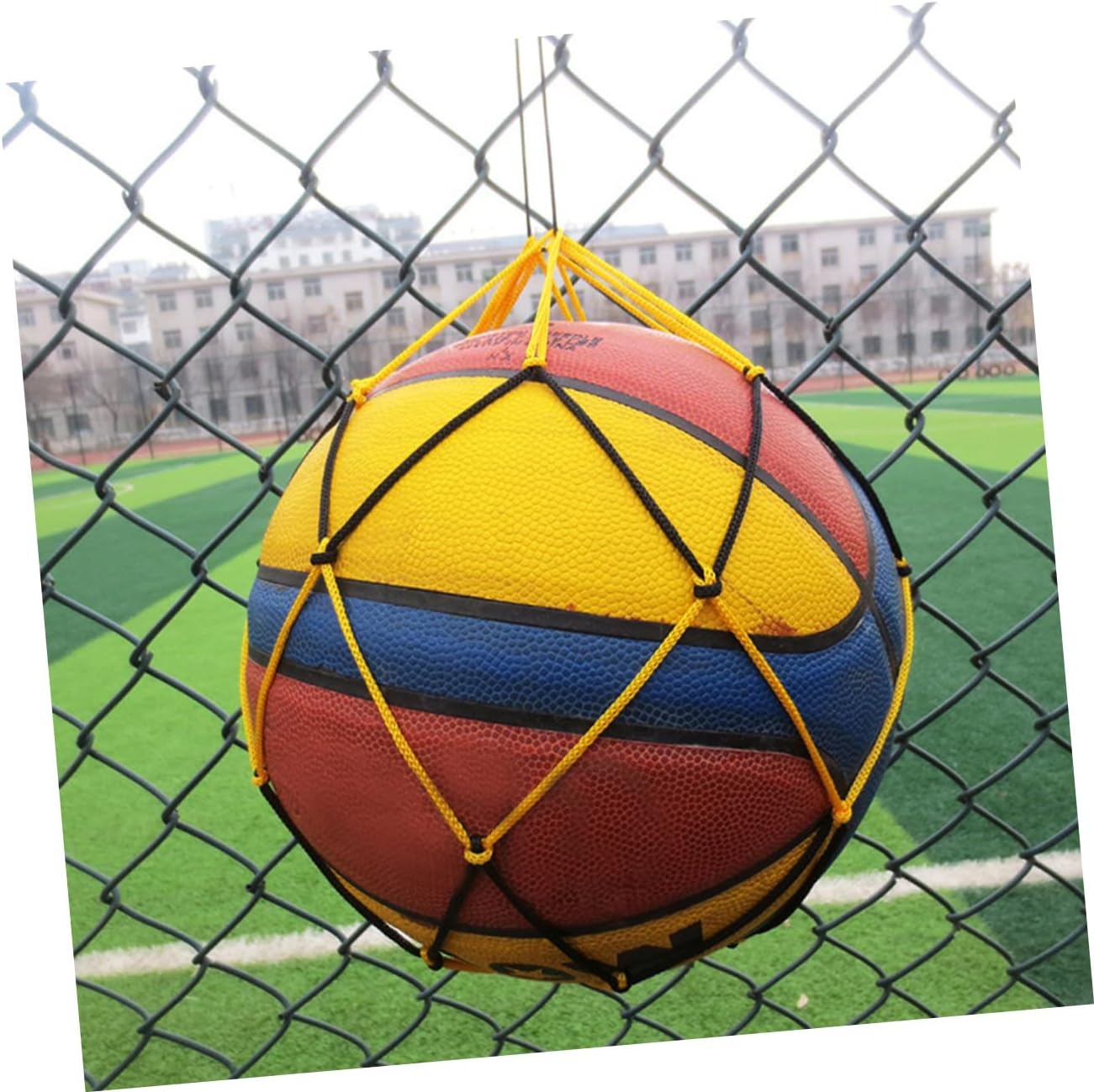 Hemoton Wear-resistant Mesh Bag for Basketball Drills 12pcs Multi-function Soccer Bag Drawstring