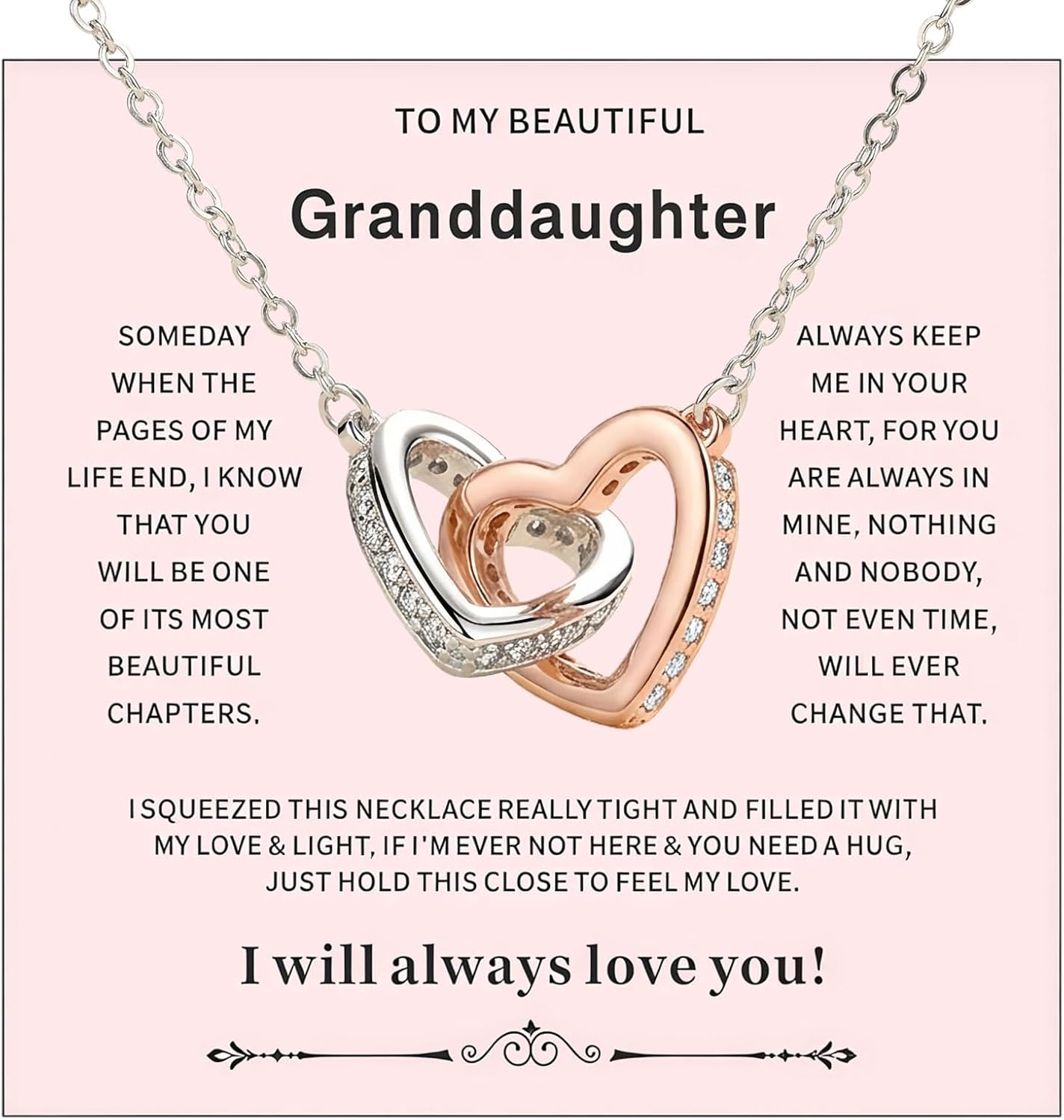 925 Sterling Silver Necklace for Granddaughter, Sentimental Jewelry Gift from Grandparents, Meaningful Keepsake for Christmas, Birthday & Graduation
