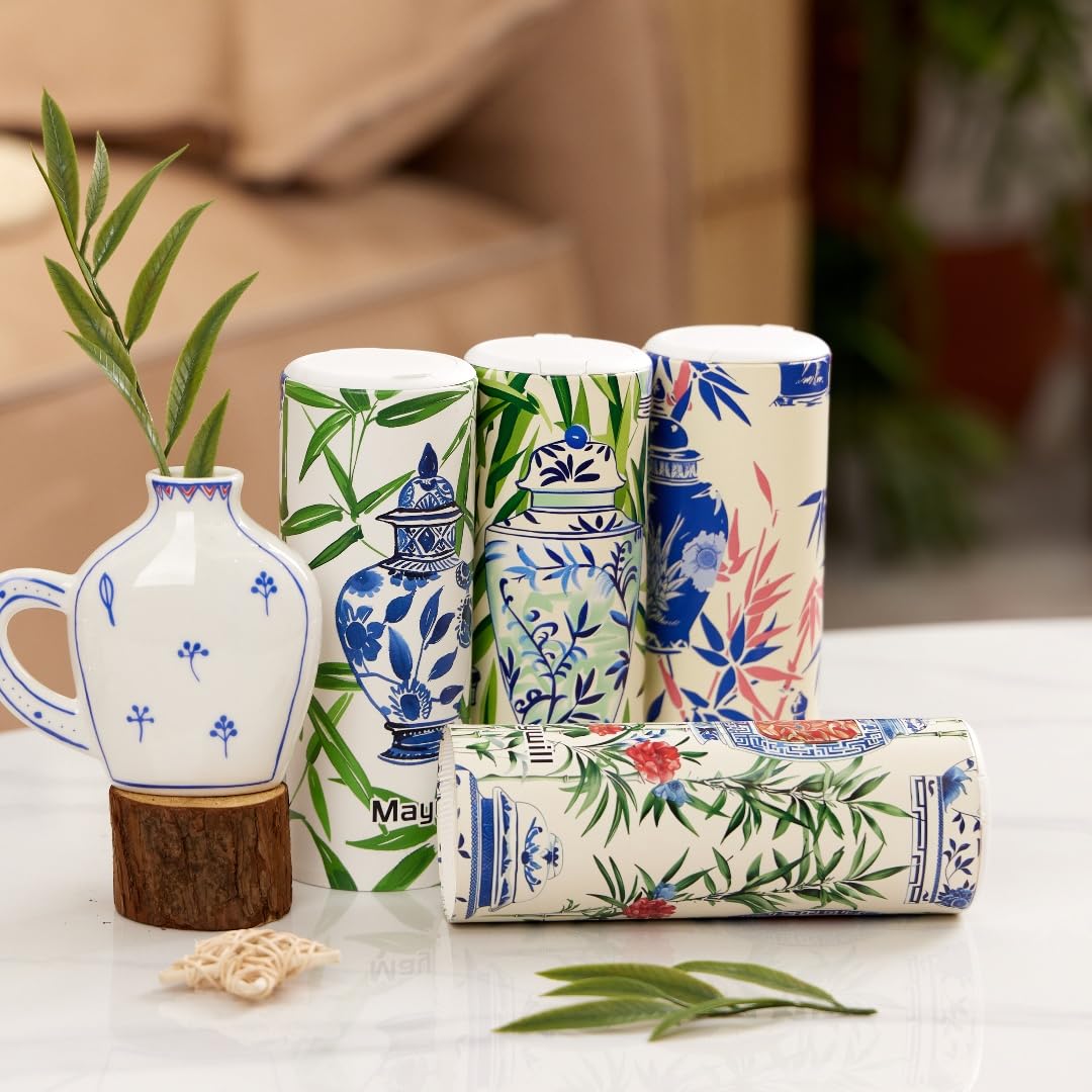 Car Tissue Holder,Tissue Box, Car Tissues Cylinder with Cap, Car Tissues Holder, Car Tissues Holder Round Container(4pk/200 Sheets)