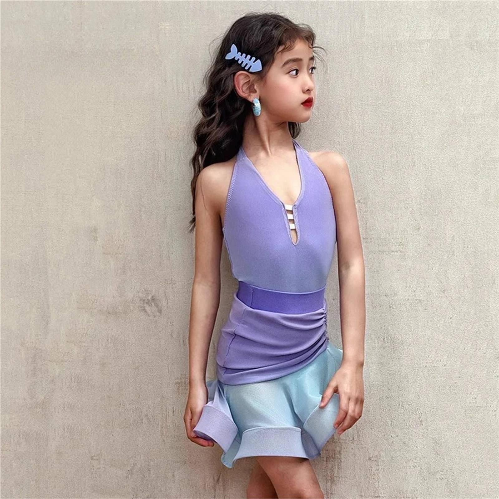 Reglamento de competición rendimiento traje entrenamiento baile latino for niñas Vestido Ropa adecuada para patinaje latino y artístico