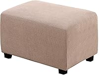 Vista 34 de H.VERSAILTEX Funda combinada para cojín otomano y sofá, funda rectangular para sofá, longitud de 56 a 75 pulgadas, adecuada para funda de cojín