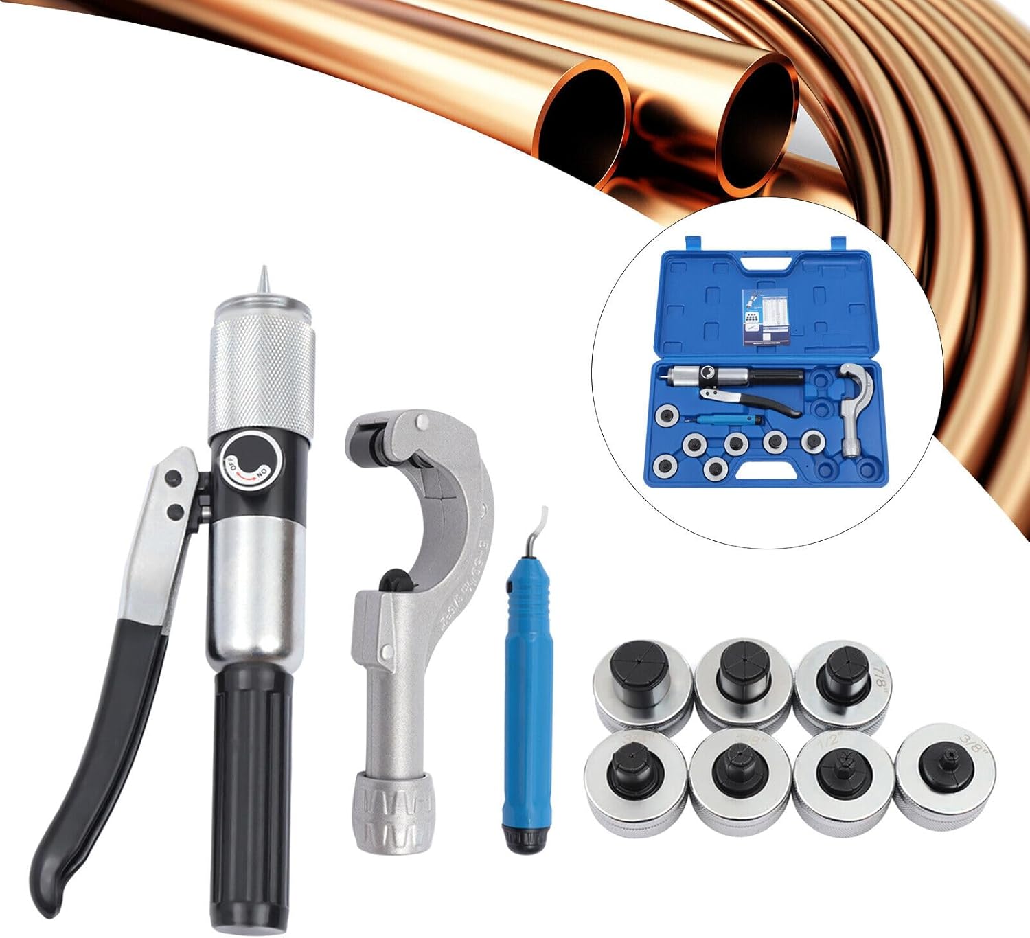 Hydraulic Tube Expander, HVAC Hydraulic Swaging Tool Kit Fit Copper Tubing Expanding Copper Tube Expander For Copper Tubing Expanding Copper Tube Expander