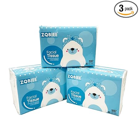 DC DECORIO Tissue (3 Ply, 120 sheets) | Pack of 3 | 100% Skin-safe Sleek Tissue for Car, Bathroom, Bedroom, Office | Car Tissue Paper