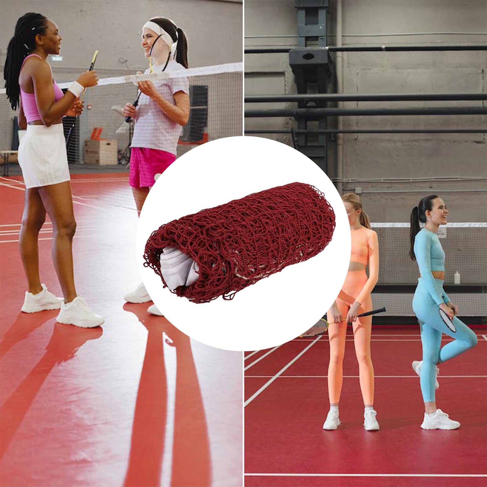 Rete da Badminton Portatile e Pieghevole in Nylon - Regolabile per Interni, Scuola, Spiaggia - Include Pallavolo