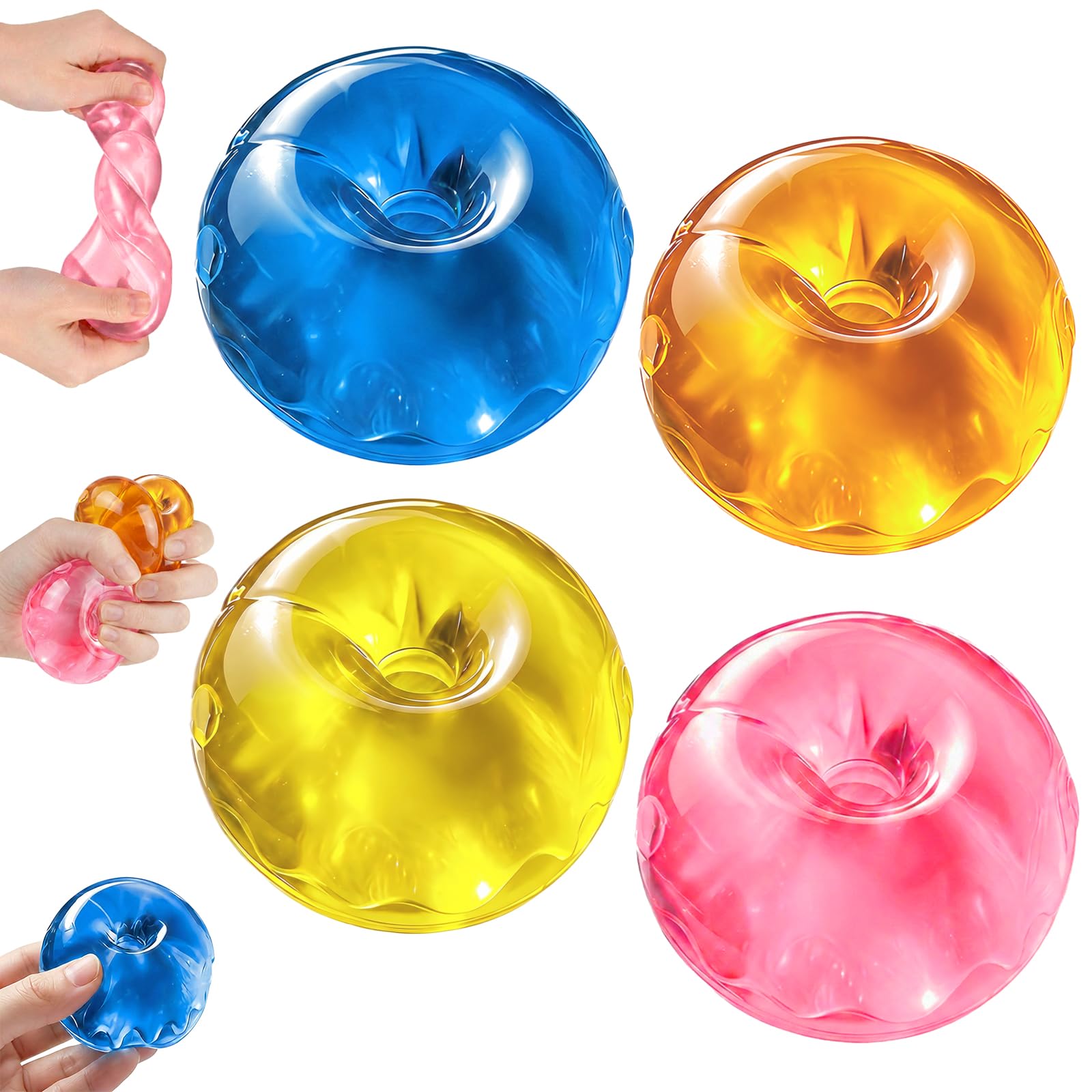 4 PCS Donut Squishy Toys, Squishy Fidget Toys