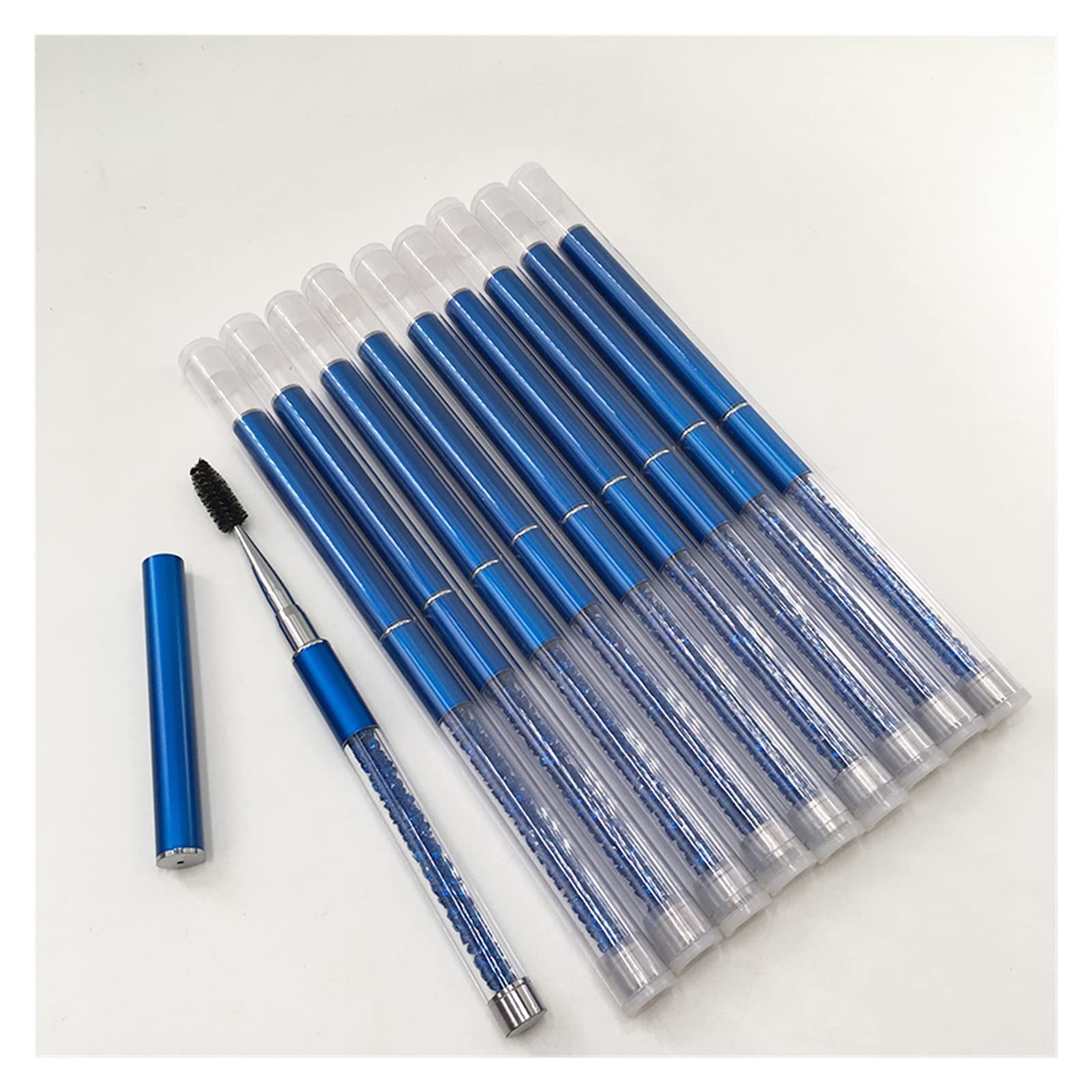 Genérico yaoqijie Cepillos de pestañas de Maquillaje al por Mayor 10 Colores Crystal Rhinestone Handle Lash Mascara Brushes Lasting (Handle Color : Style3)