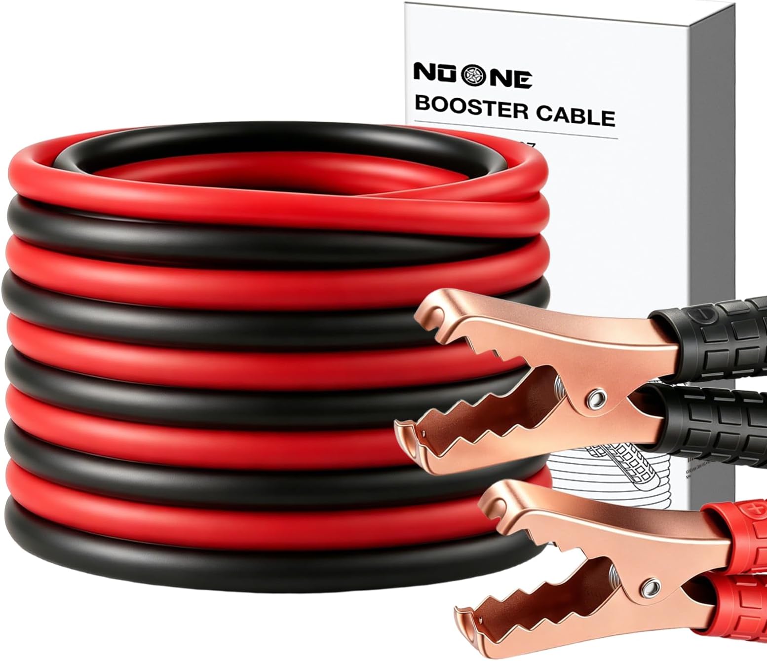 NOONE Jumper Cables for Car Battery, Heavy Duty Automotive Booster Cables for Jump Starting Dead or Weak Batteries (10-Feet (10-Gauge)