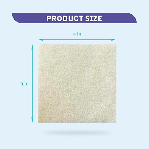 Miniatura 8 de Conkote Almohadillas de alginato plateado para heridas de 4 x 4 pulgadas, paquete de 5 parches antiadherentes, altamente absorbentes para úlceras