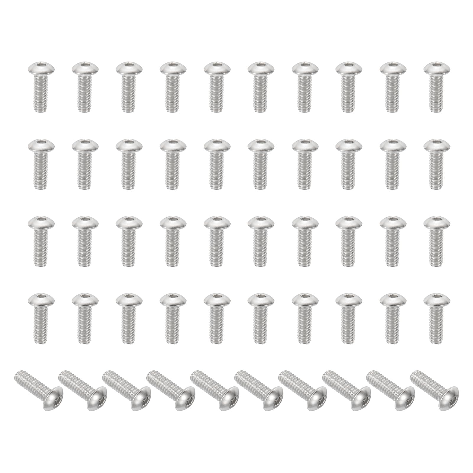PATIKIL #8-32x1/2" Button Head Socket Cap Screws