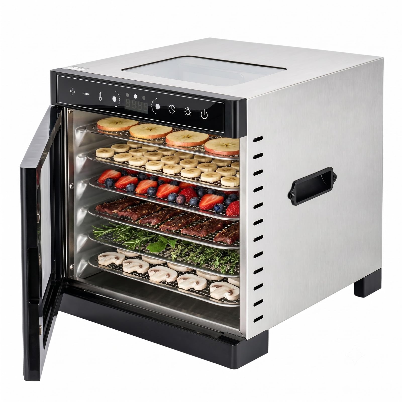 5 Tray Mini Electric Food Dehydrator Fruit Dryer Home Dryer Machine Veg Preserver Machine For Room Kitchen 31 x 28 x 28cm (6 Tray)