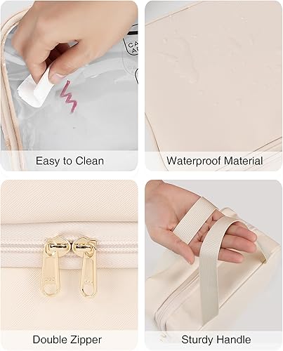 Miniatura 6 de Neceser colgante, bolsa de maquillaje de viaje, aprobada por la TSA, bolsa transparente para artículos de tocador, bolsa de cosméticos impermeable,