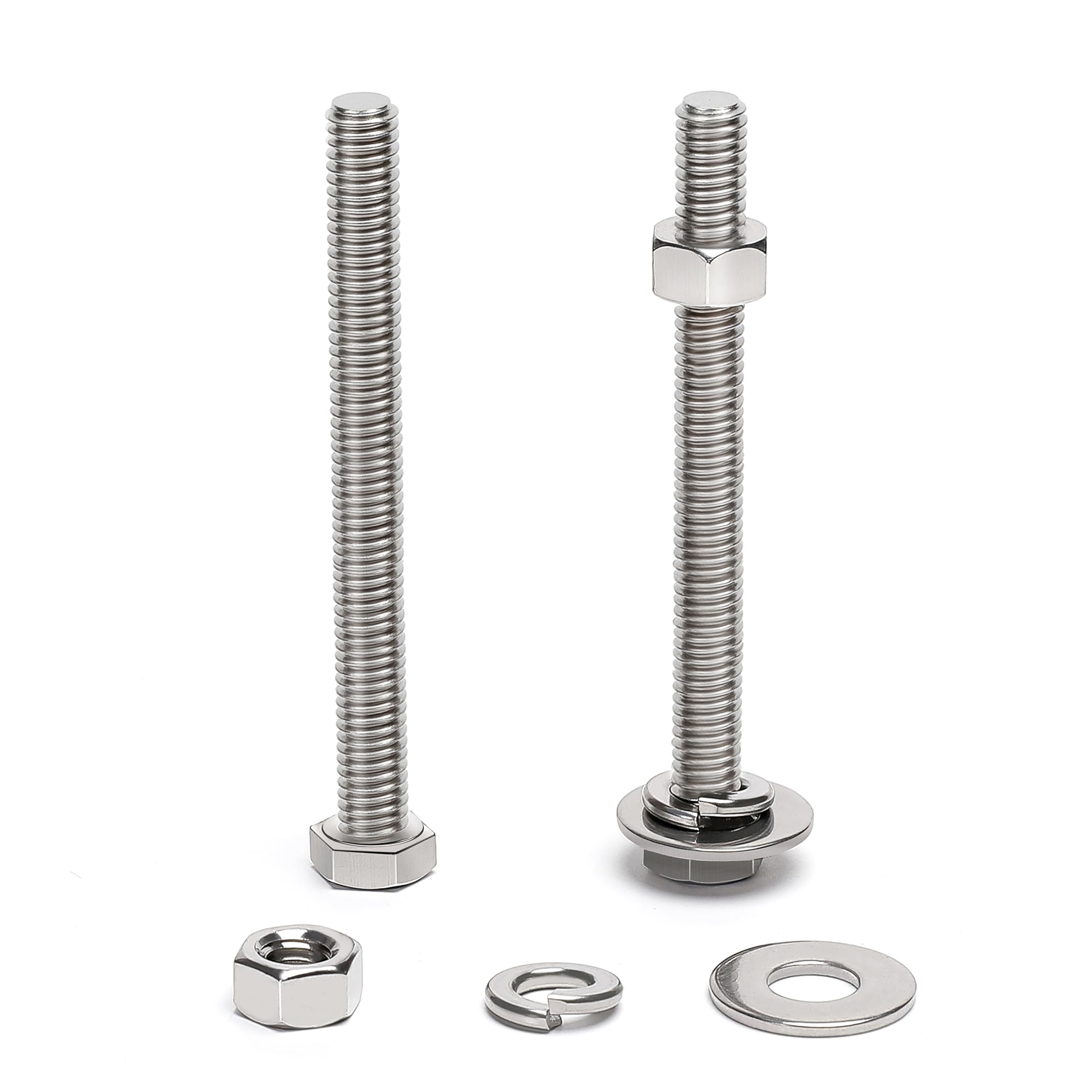 Stainless Steel Hex Bolts & Nuts - 20 Sets -14