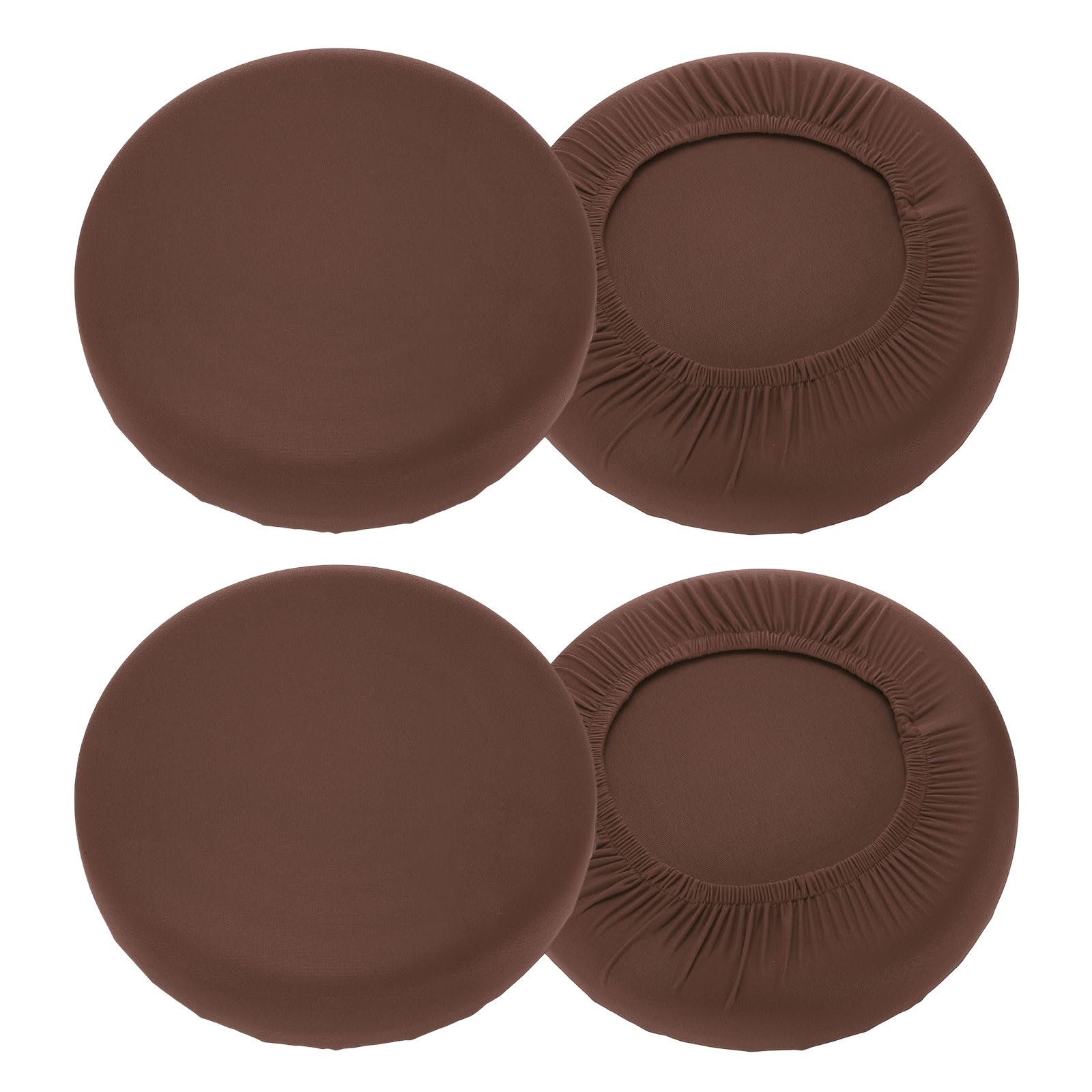 Photo 1 of uxcell 4-Pack Stool Covers Dark Brown