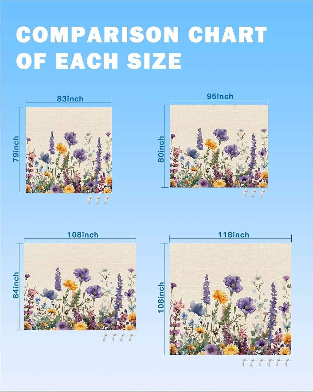 Garden Watercolor Flower on Burlap Beach Blanket Waterproof Sandproof Outdoor Picnic Mat 108"x84" Blossom Floral Lavender Daisy Lightweight Large Beach Blankets with 4 Stake & 4 Corner Pockets