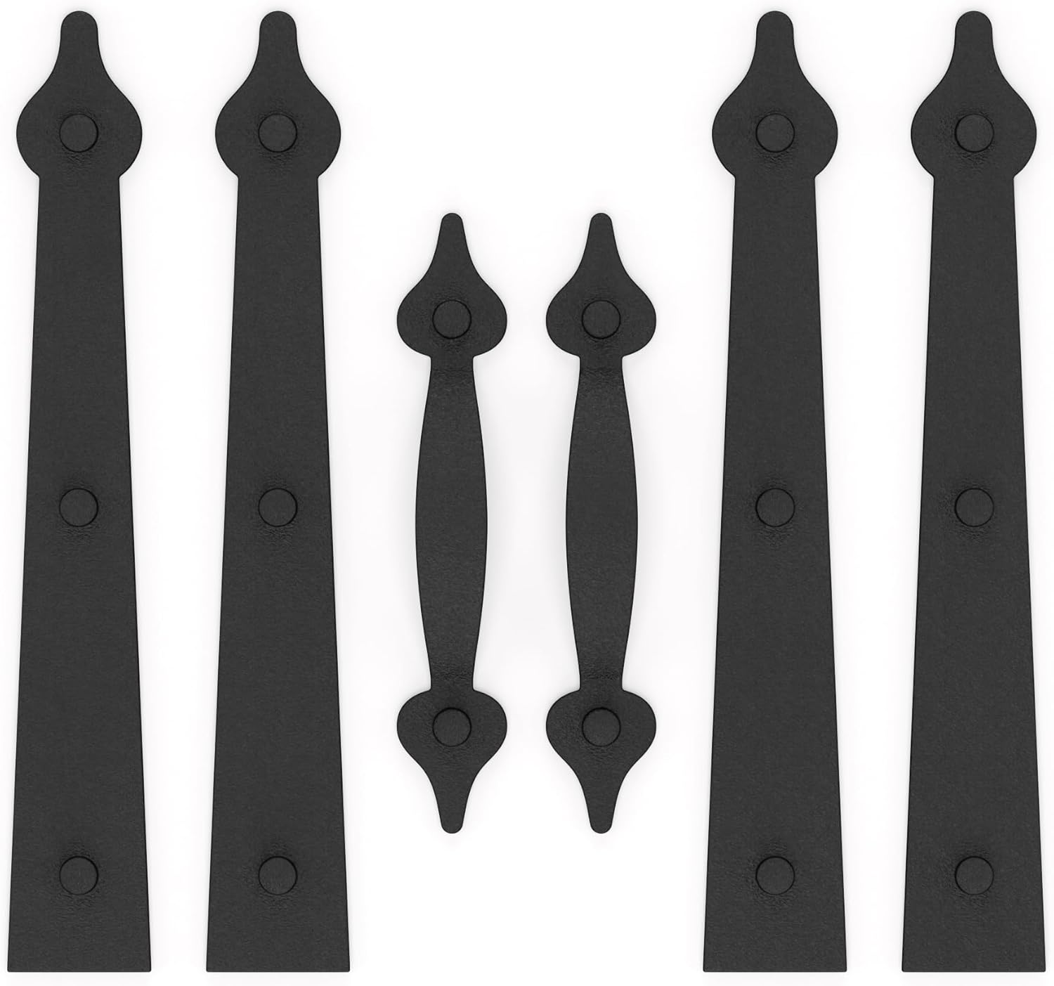 Magnetic Garage Door Hardware kit Gate Hinges, Garage Door Magnetic Decorative Hardware, Garage Door Decorations for Iron Door, Magnetic Garage Door Accents 8 Garage Hinges and 4 Handles