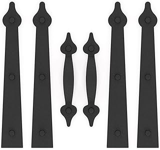 Magnetic Garage Door Hardware kit, Garage Door Magnetic Decorative Hardware, Garage Door Decorations for Iron Door, Magnetic Garage Door Accents Faux 2 Garage Handles and 4 Garage Hinges.