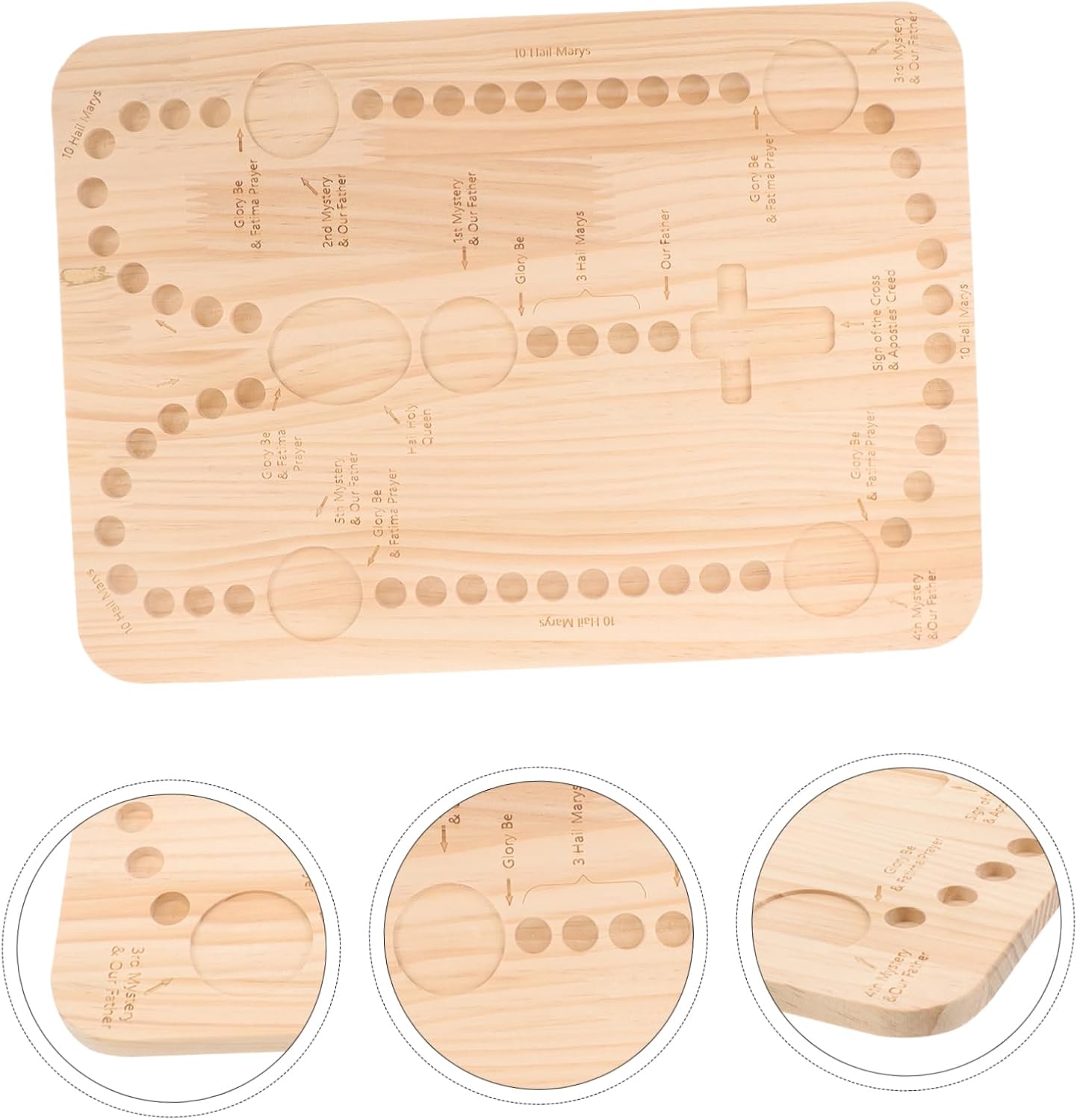 EXAOMBLE Wooden Bead Design Board for Jewelry Making 3-Color Bead Tray for Bracelets and Necklaces for DIY Craft Projects and Jewelry Designers