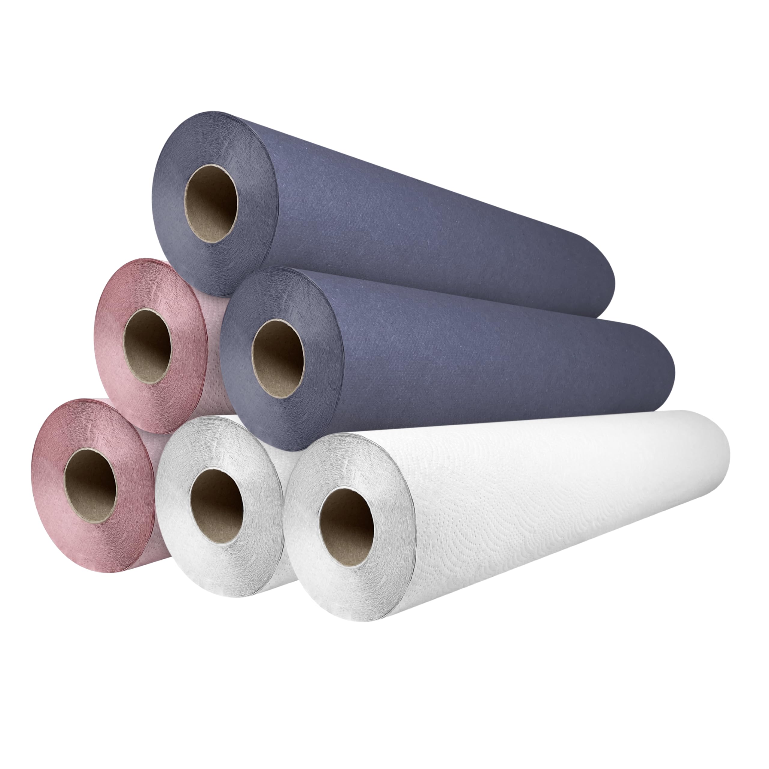 6 Rollos de Papel Camilla para Masaje Ecológico Multicolor 60 cm x 70 m
