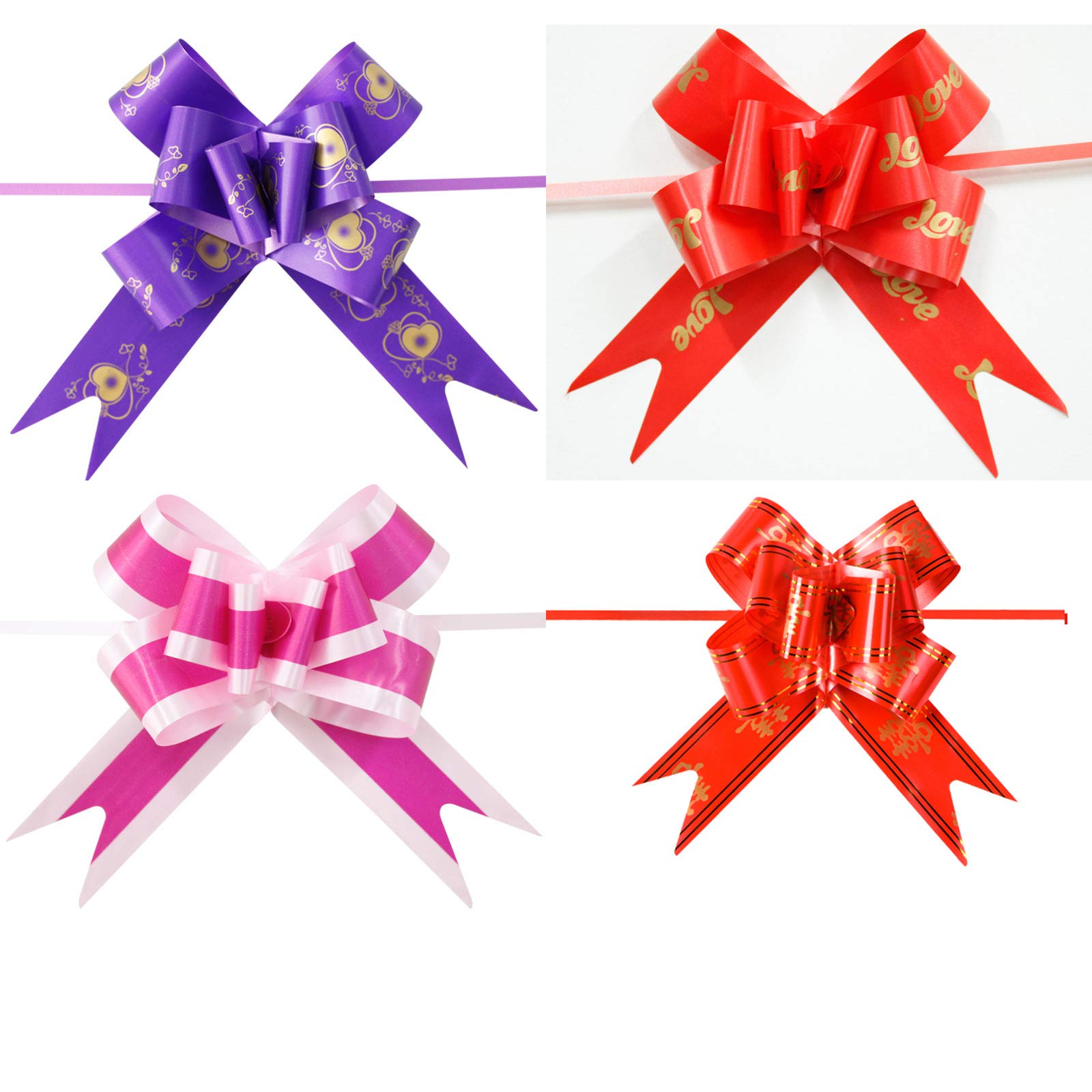 50 fiocchi da regalo, nastro decorativo per Natale, confezioni