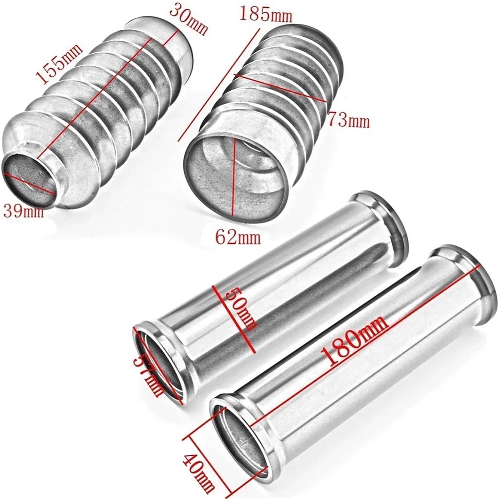 osłony amortyzatorów 39mm Motocykl Przednia Górna Osłona Widelca Dolne Osłony Buty Amortyzator Pył Pasuje Do Harley Sportster XL883 1200 Dyna Osłony widelca motocyklowego(3Holes Tube)