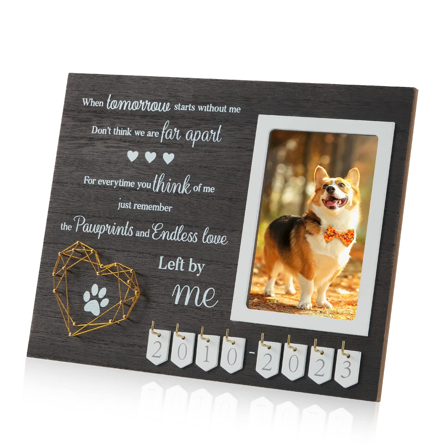 Dog Memorial Gift Frame, Pet Memorial Gifts, Dog Memorial Gifts for Loss of Dog, Pet Loss Gifts, Loss of Dog Sympathy Gift, Dog Cat Remembrance Bereavement Gift, Personalized the Date Picture Frame