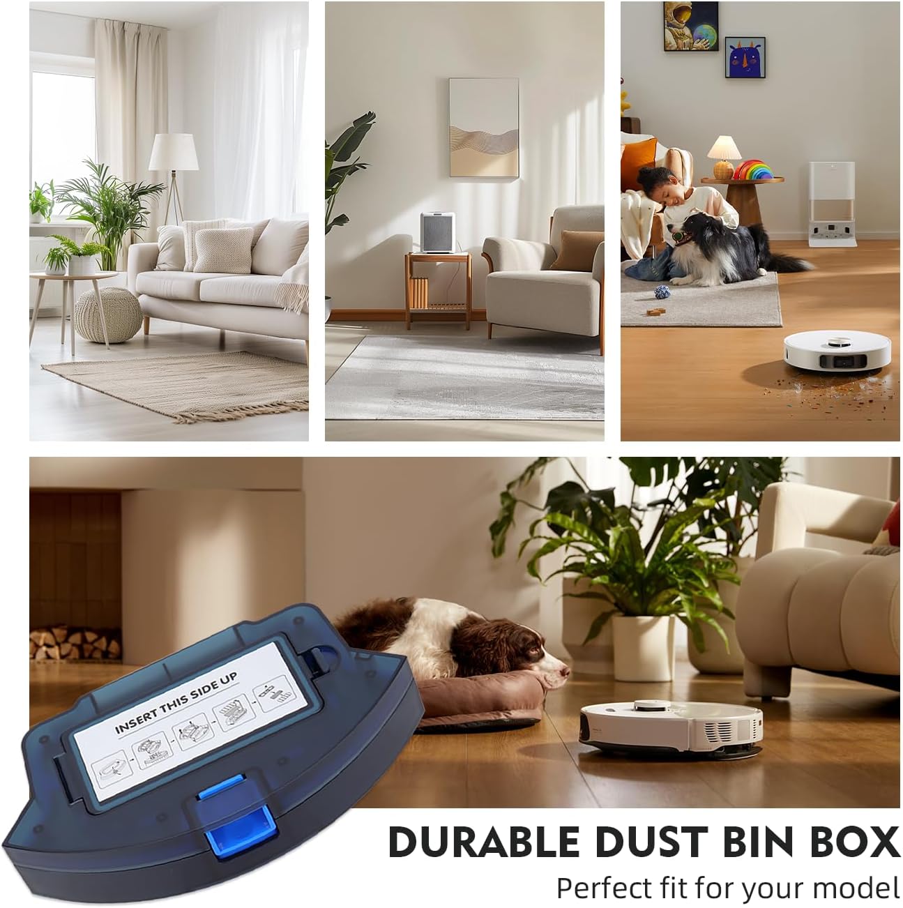 Dust Bin Box Compatible with Eufy RoboVac 11S, 15C, 30, 30C, 35C, 25C, 12, 15T, 35C, G30 Robot Vacuum Cleaner - Waste Collection Dustbin Box Replacement Accessories Spare Parts