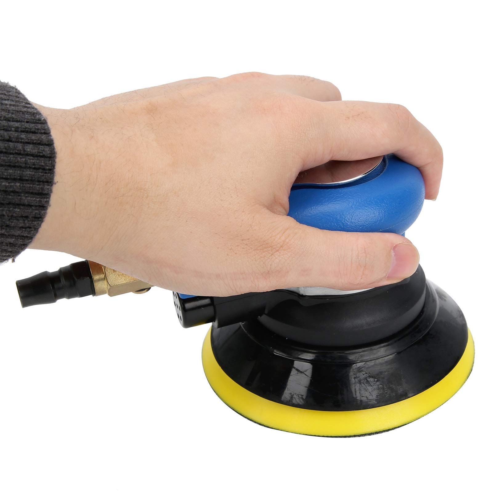 Máquina de Pulido neumático de 5 Pulgadas lijadora Orbital ergonómica con Almohadilla de lijadora Baja Consumo de Aire Alta Estabilidad para la Belleza del automóvil