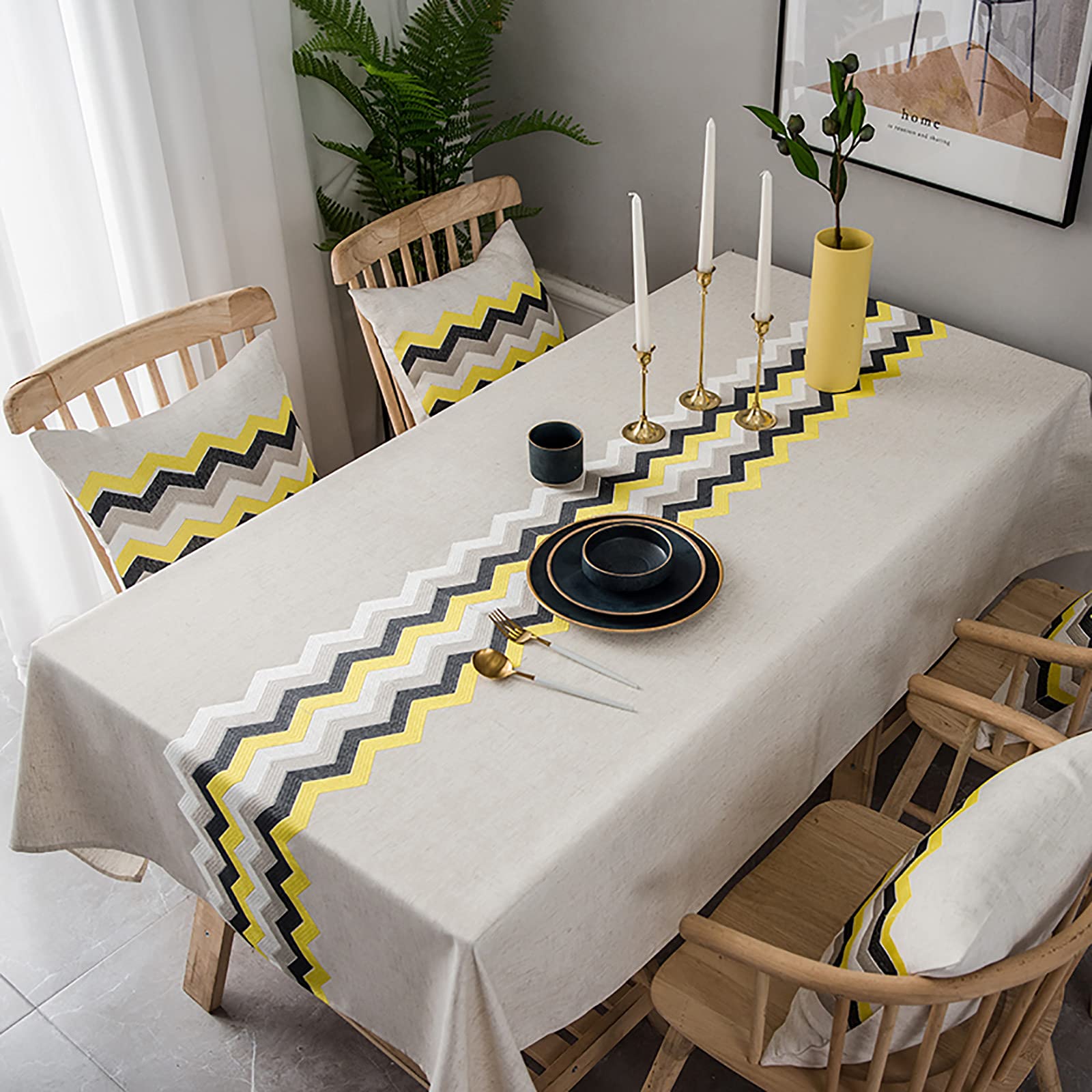 Nappe polyester facile à nettoyer Wddwymll pour repas de famille en salle à manger