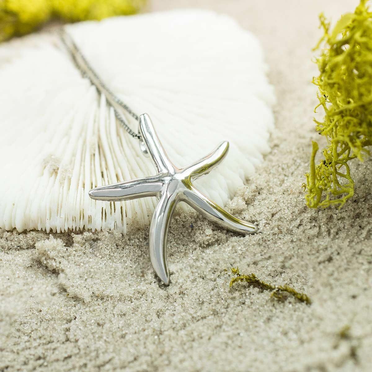 Honolulu Jewelry Company Sterling Silver Polished Starfish Ocean Sea Life Necklace Pendant with 18" Box Chain - Image 4